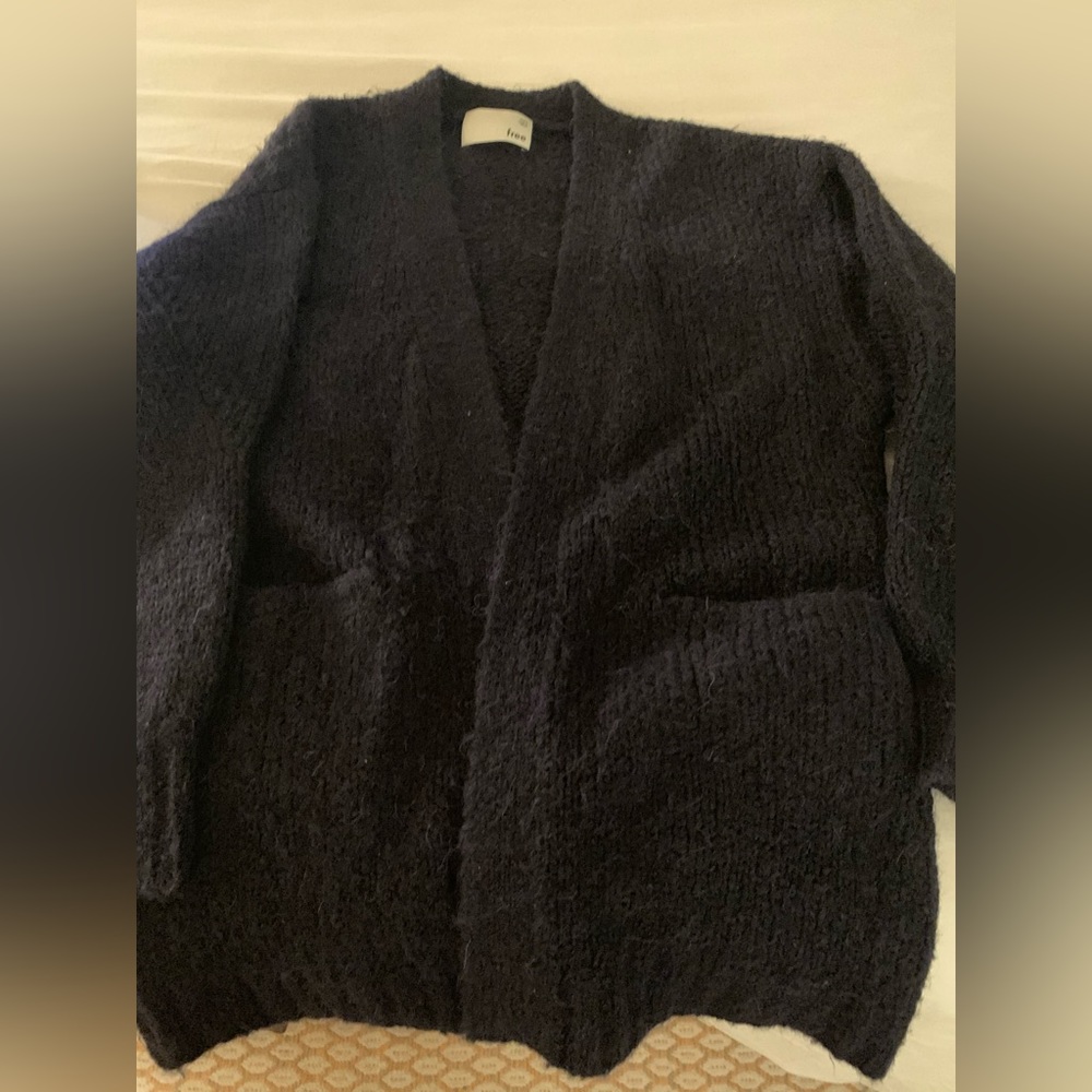 Aritzia navy cardigan